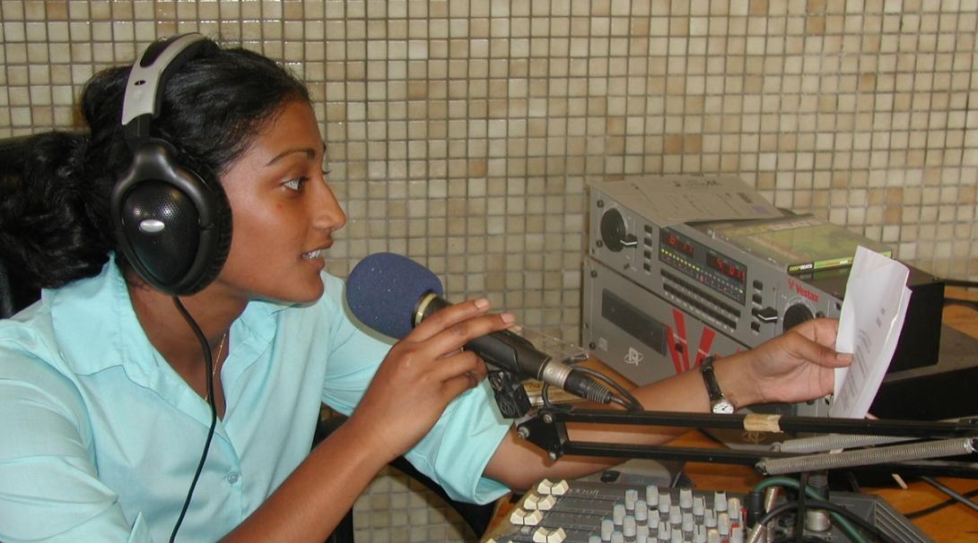 A Projects Abroad journalism intern at a radio station in Ghana An intern at work at our journalism placement in Ghana